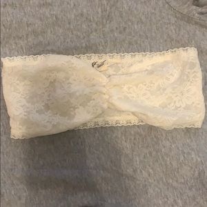 Lace bandeau, with front synch EUC